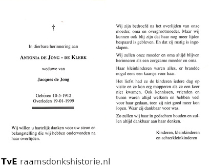 Antonia de Klerk- Jacques de Jong